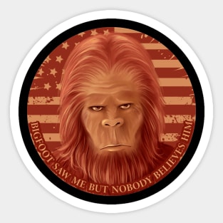 Bigfoot American Flag Sticker